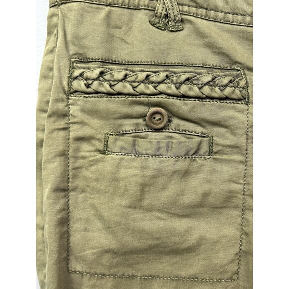 Hei Hei Anthropologie Pants Womens Size 4 Green Braided Patch Pockets Boho - Picture 8 of 10